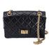 CHANEL 2.55 Classic Mini Reissue Flap Bag Black Aged Calfskin Leather
